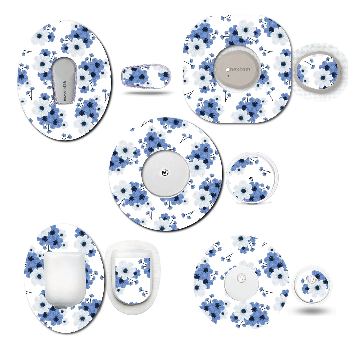 Blue Flowers CGM Set