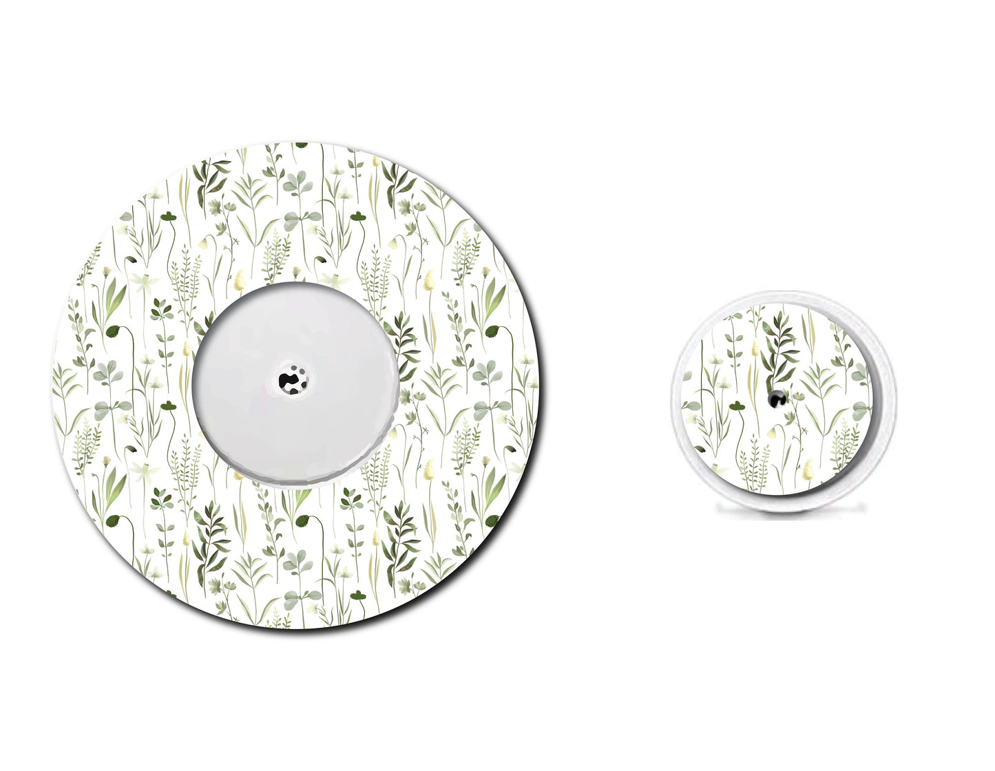 Wildflower #2 Continuous Glucose Monitor (CGM) Decorative Over Patch and Sticker/Tattoo Set