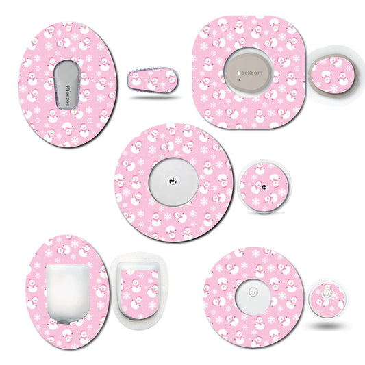 Pink Snowmen CGM Set