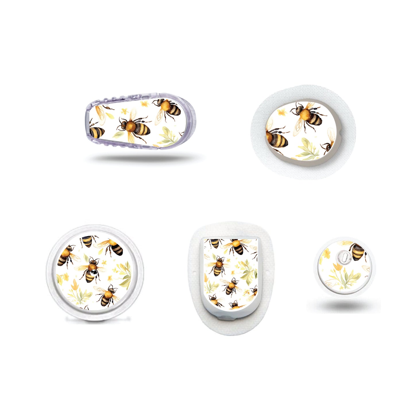 Bees for Freestyle LIbre, Dexcom, Omnipod Continuous Glucose Monitor patches and stickers