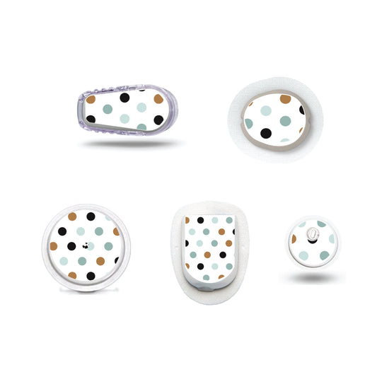 Masculine Dots Line  CGM stickers for Freestyle LIbre, Dexcom, Omnipod Continuous Glucose Monitor patches and stickers