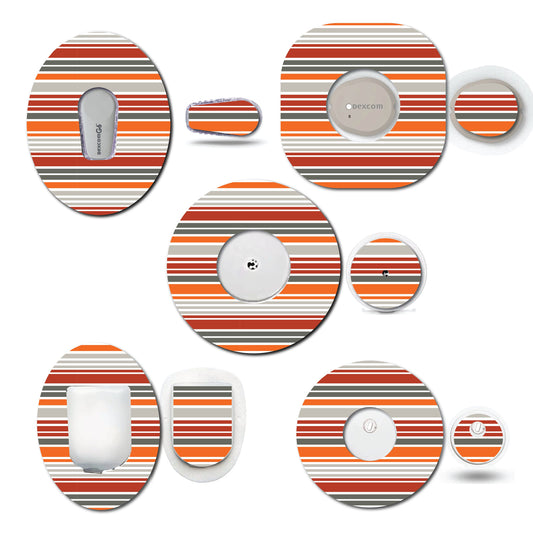 Masculine Orange Stripes CGM Set