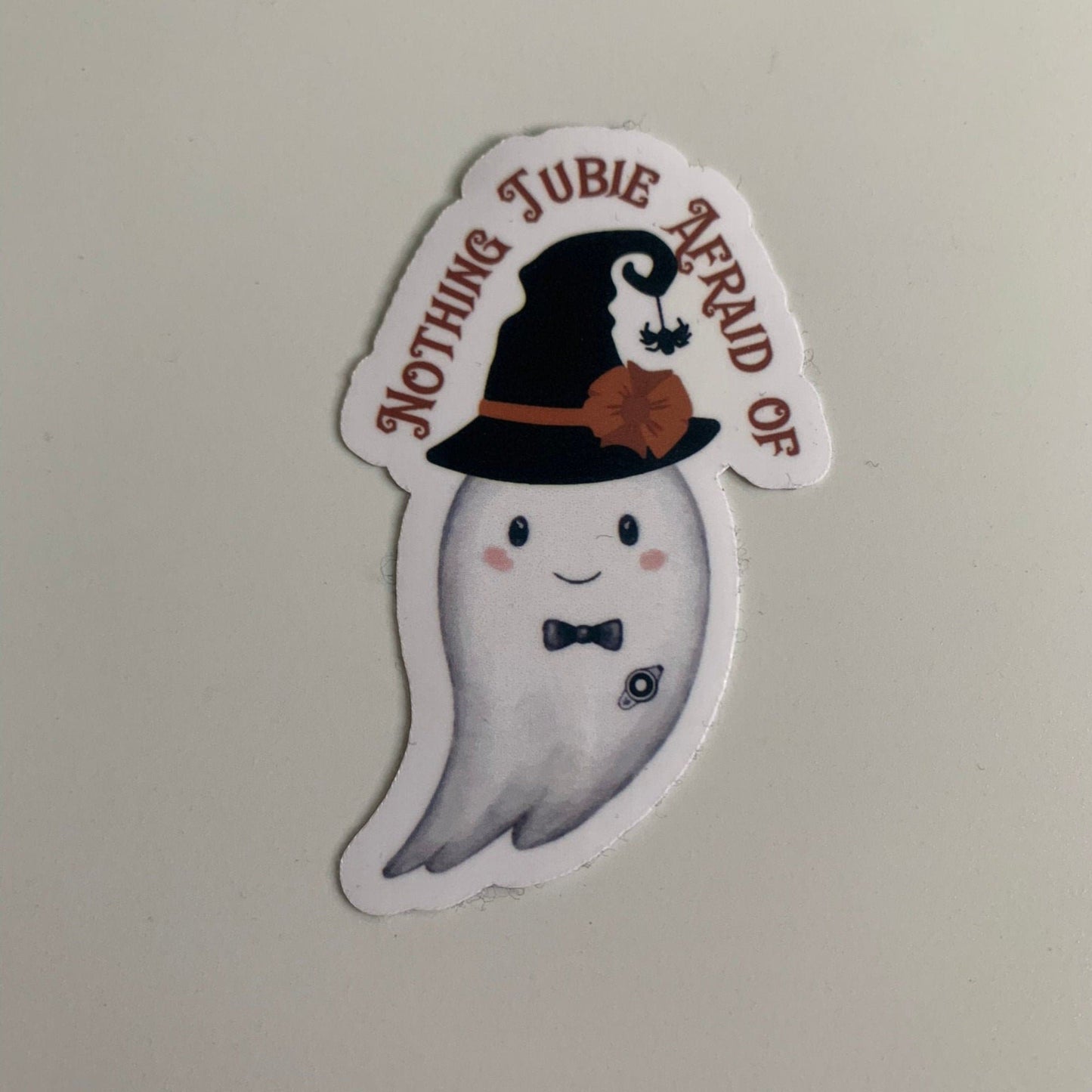 Nothing Tubie Afraid Of Ghost Witch G-Tube Sticker, Feeding Tube Awareness, Tubie Humour