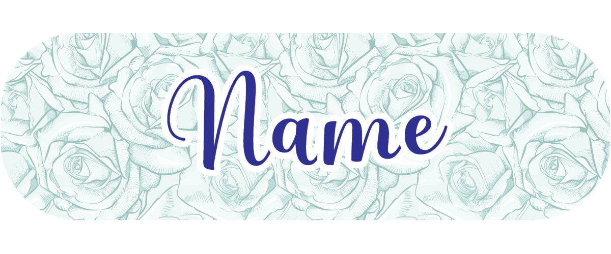 Personalized Blue Rose Feeding Pump Decal