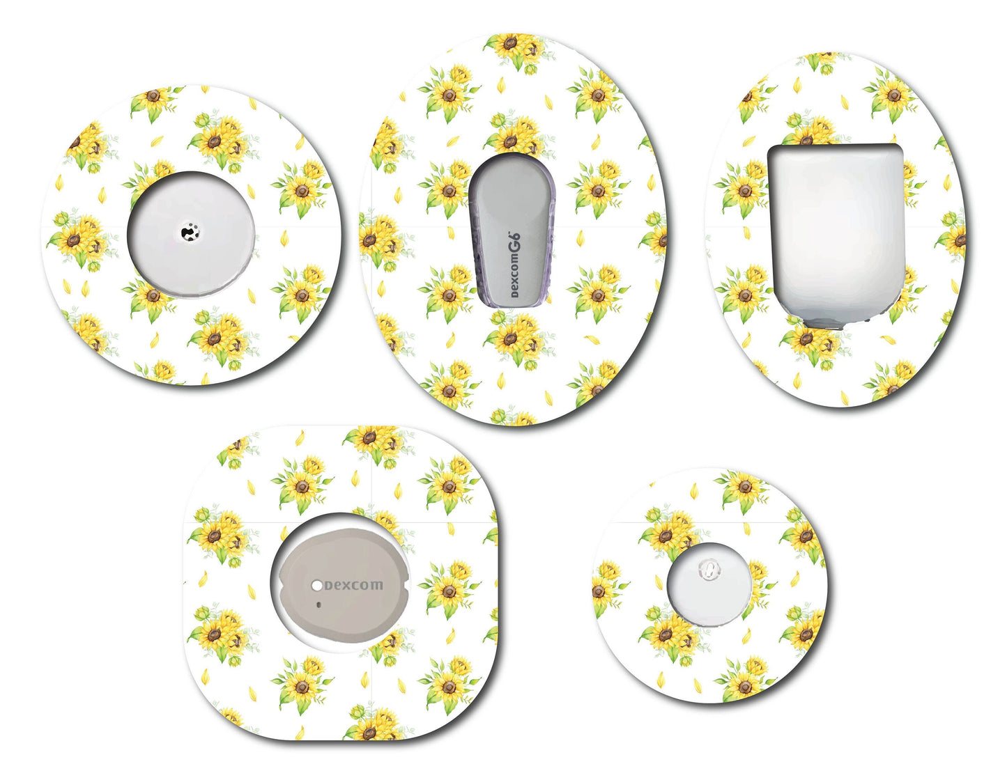 Sunflowers On White Cgm Patch