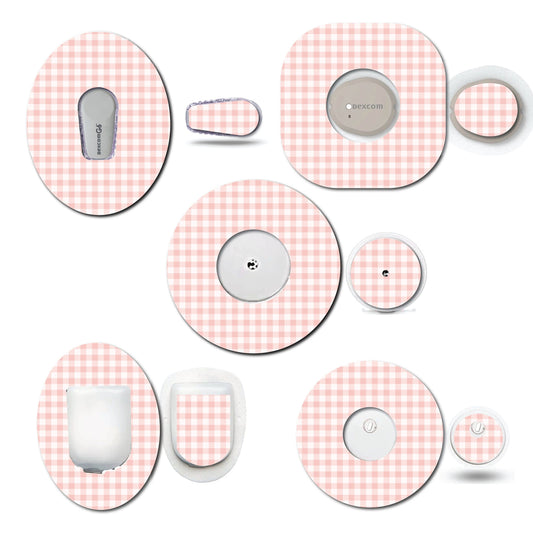 Strawberry Coquette Light Pink Gingham CGM Sticker