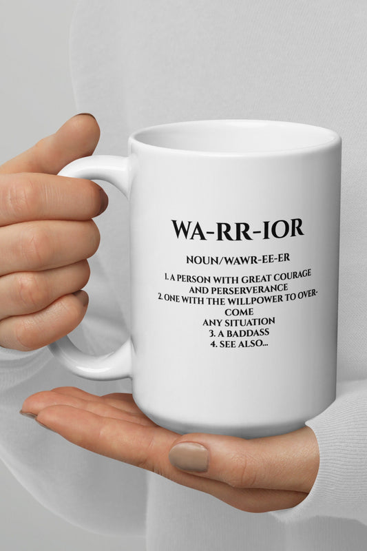 Custom Personalized Warrior Coffee Mug 15 oz. Survivor Mug