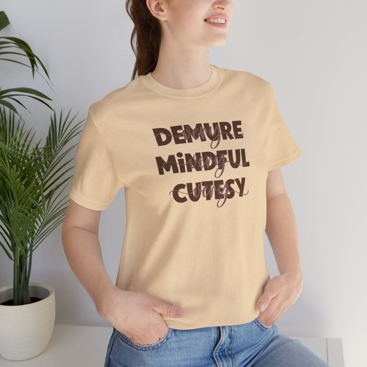 Very Demure Very Mindful Very Cutesy T-Shirt Womens Unisex Tee, XS to 3XL, Regular Size and Plus Size Shirts