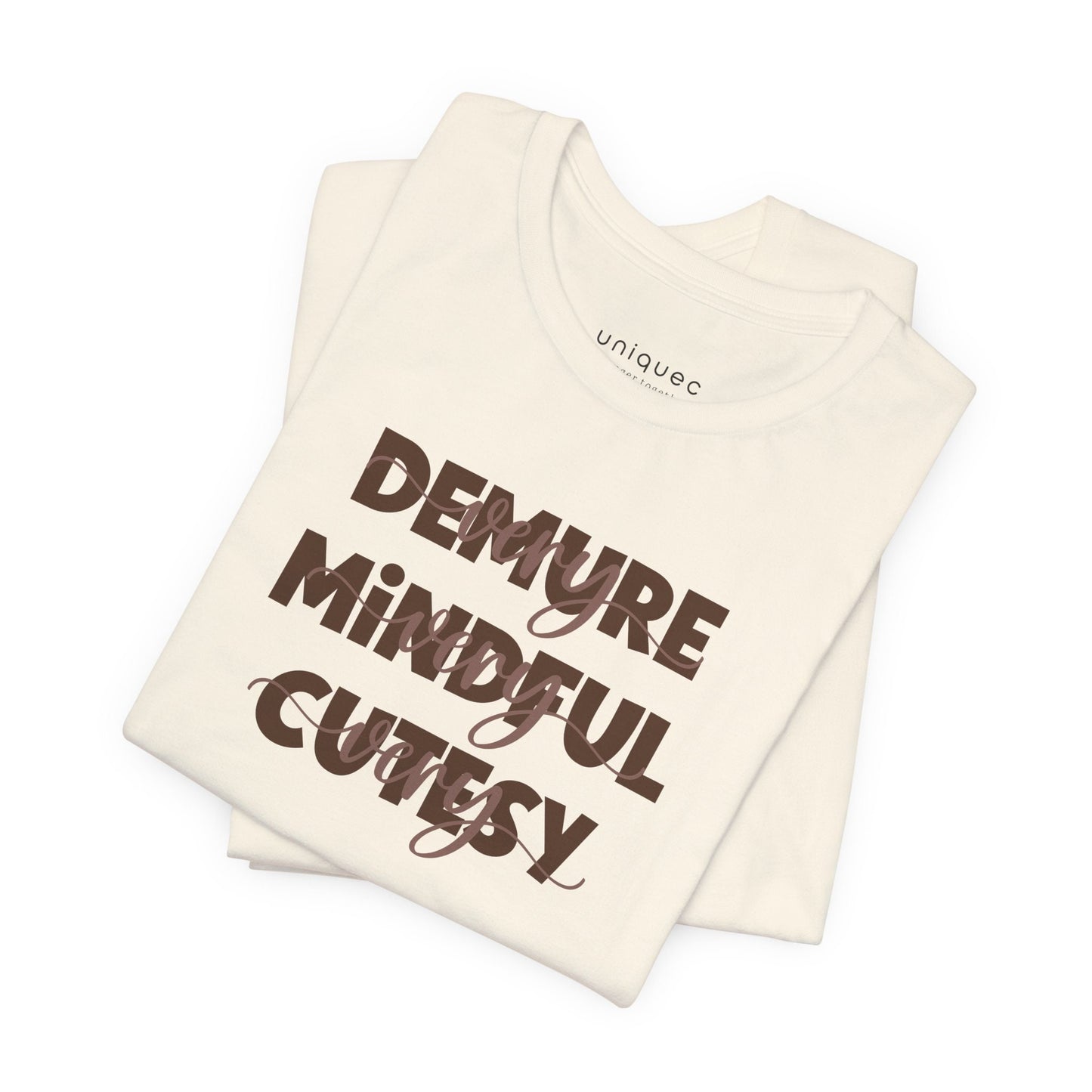 Very Demure Very Mindful Very Cutesy T-Shirt Womens Unisex Tee, XS to 3XL, Regular Size and Plus Size Shirts