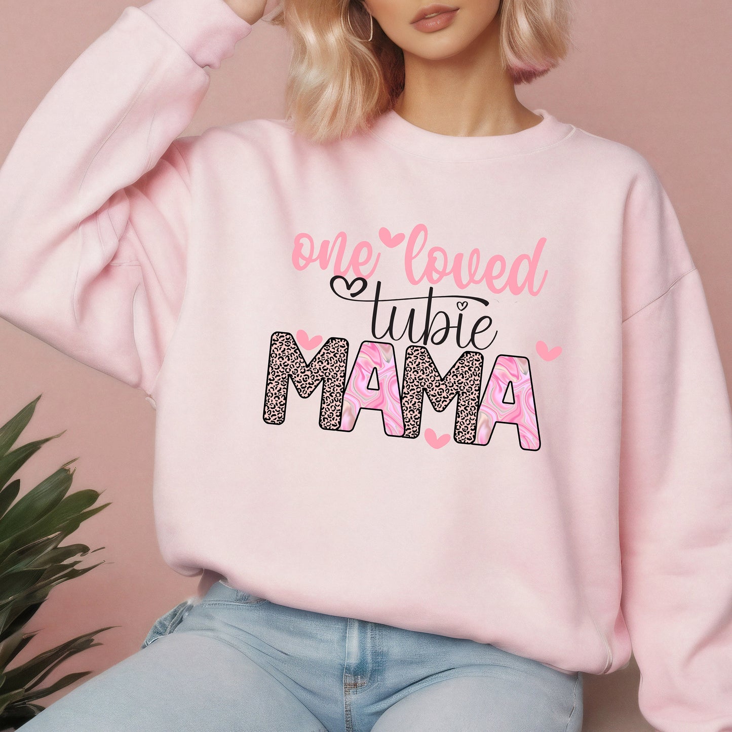 One Loved Tubie Mama G-tube Sweatshirt, NG Tube, Tubie Mama, Tubie Life