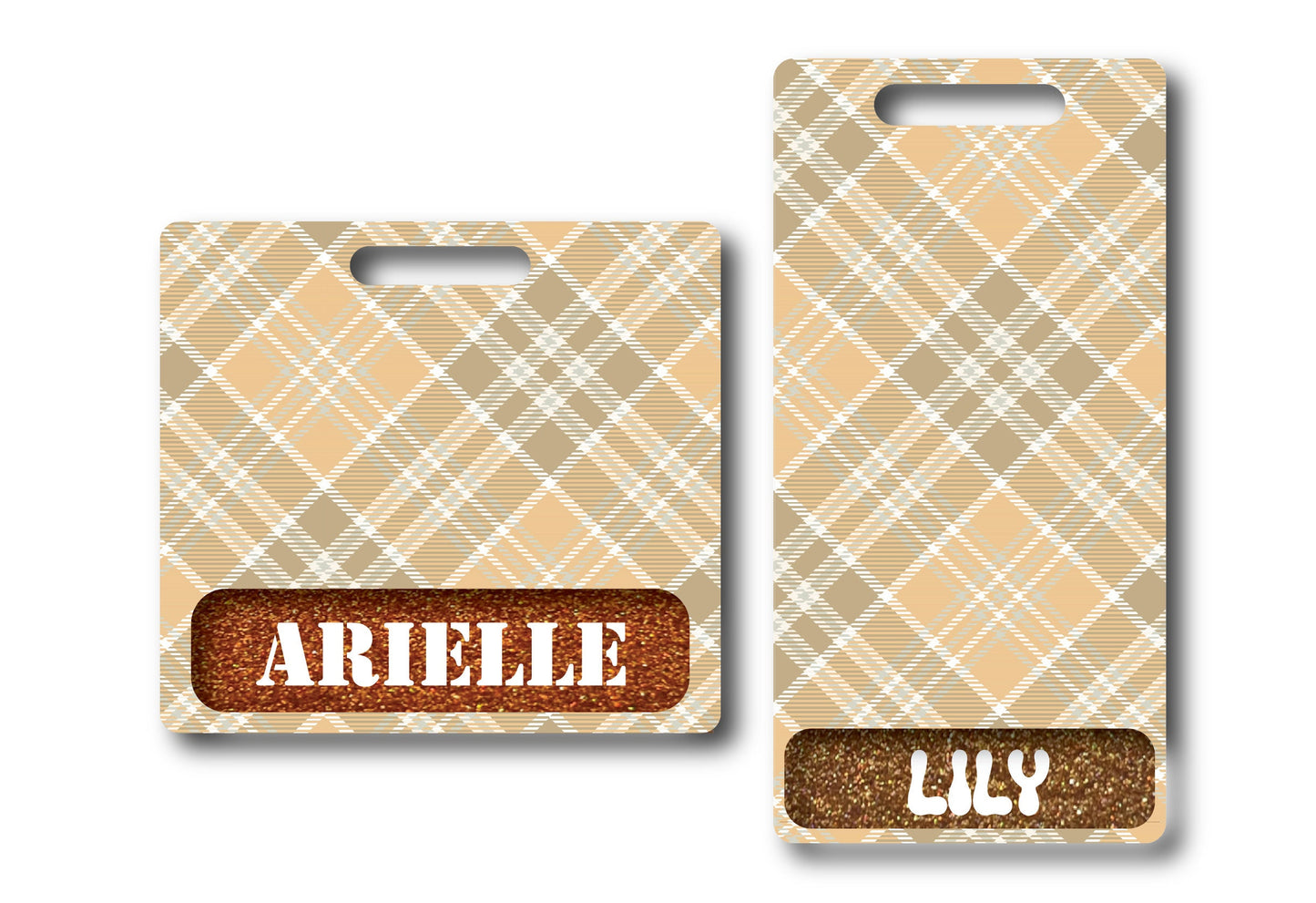 Fall Plaid Badge Buddy - Fall Collection: Vertical or Horizontal, Standard or Extended