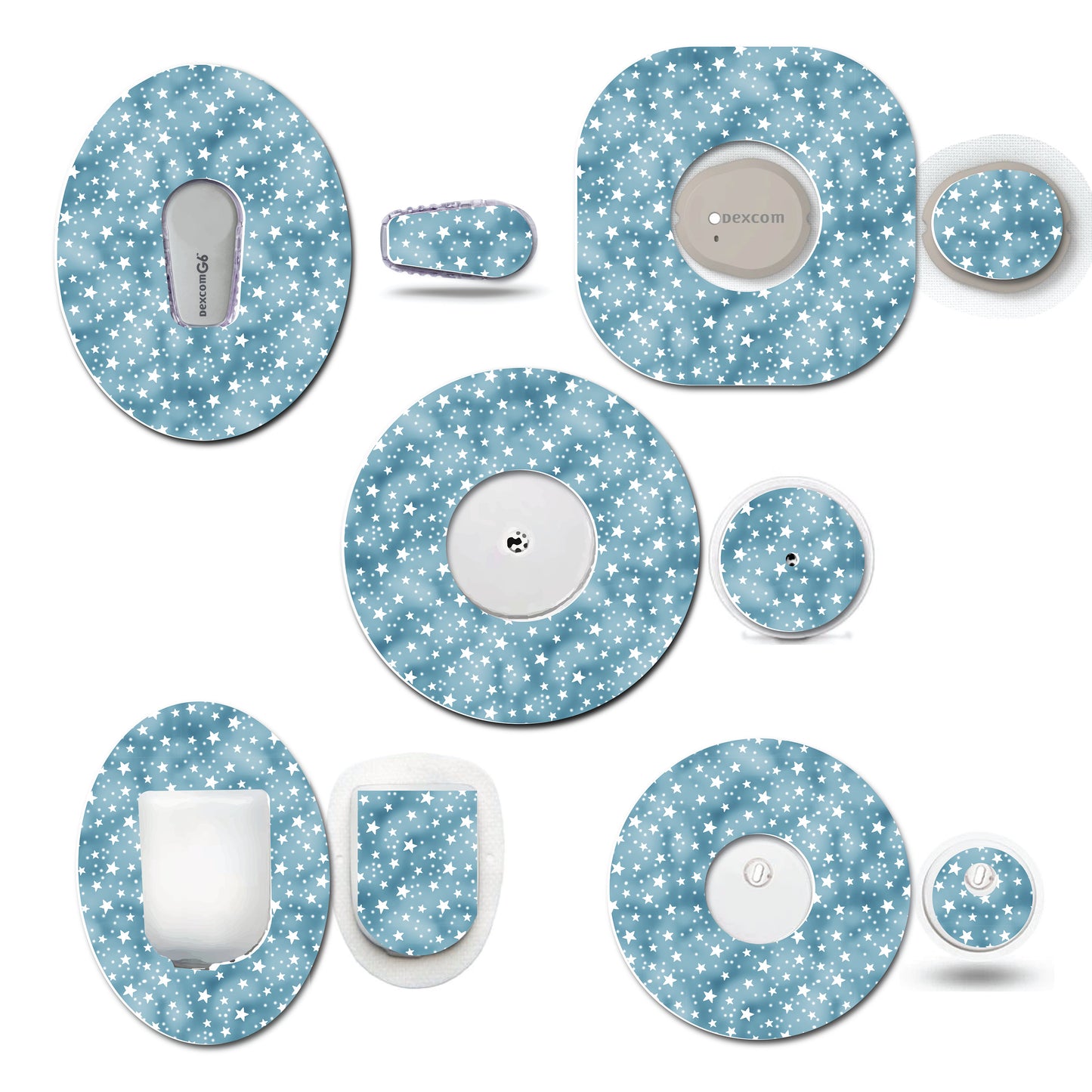 Blue Christmas Collection Starry Night Stars Cgm Set