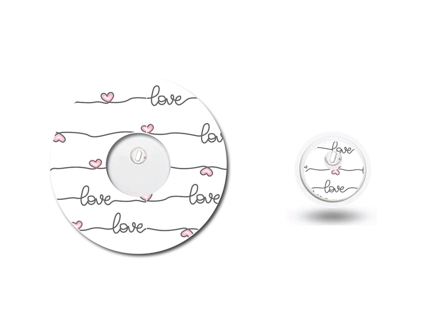 Handwritten Love Continuous Glucose Monitor (CGM) Decorative Set