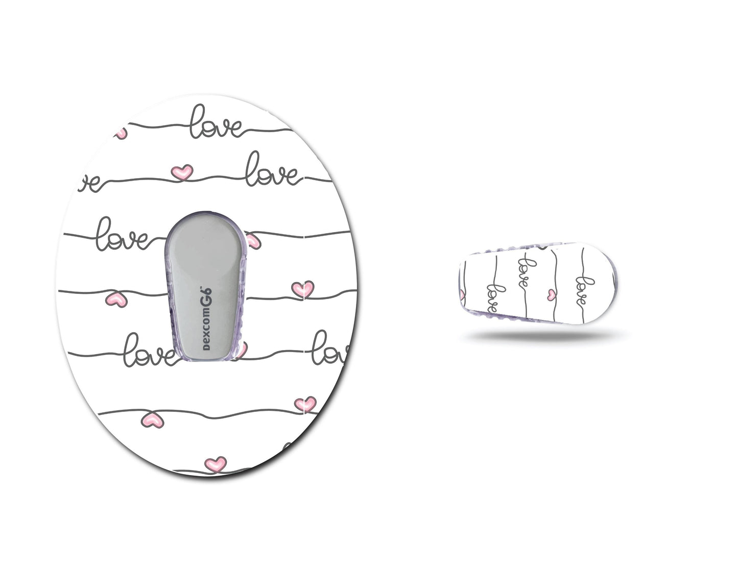 Handwritten Love Continuous Glucose Monitor (CGM) Decorative Set