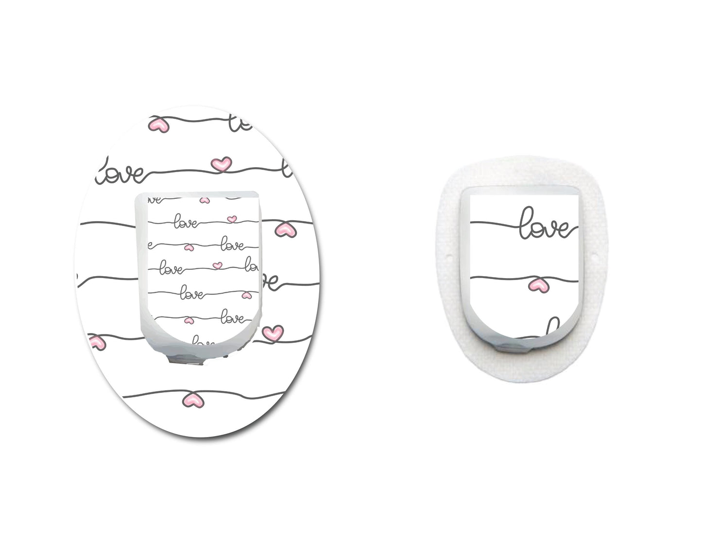 Handwritten Love Continuous Glucose Monitor (CGM) Decorative Set