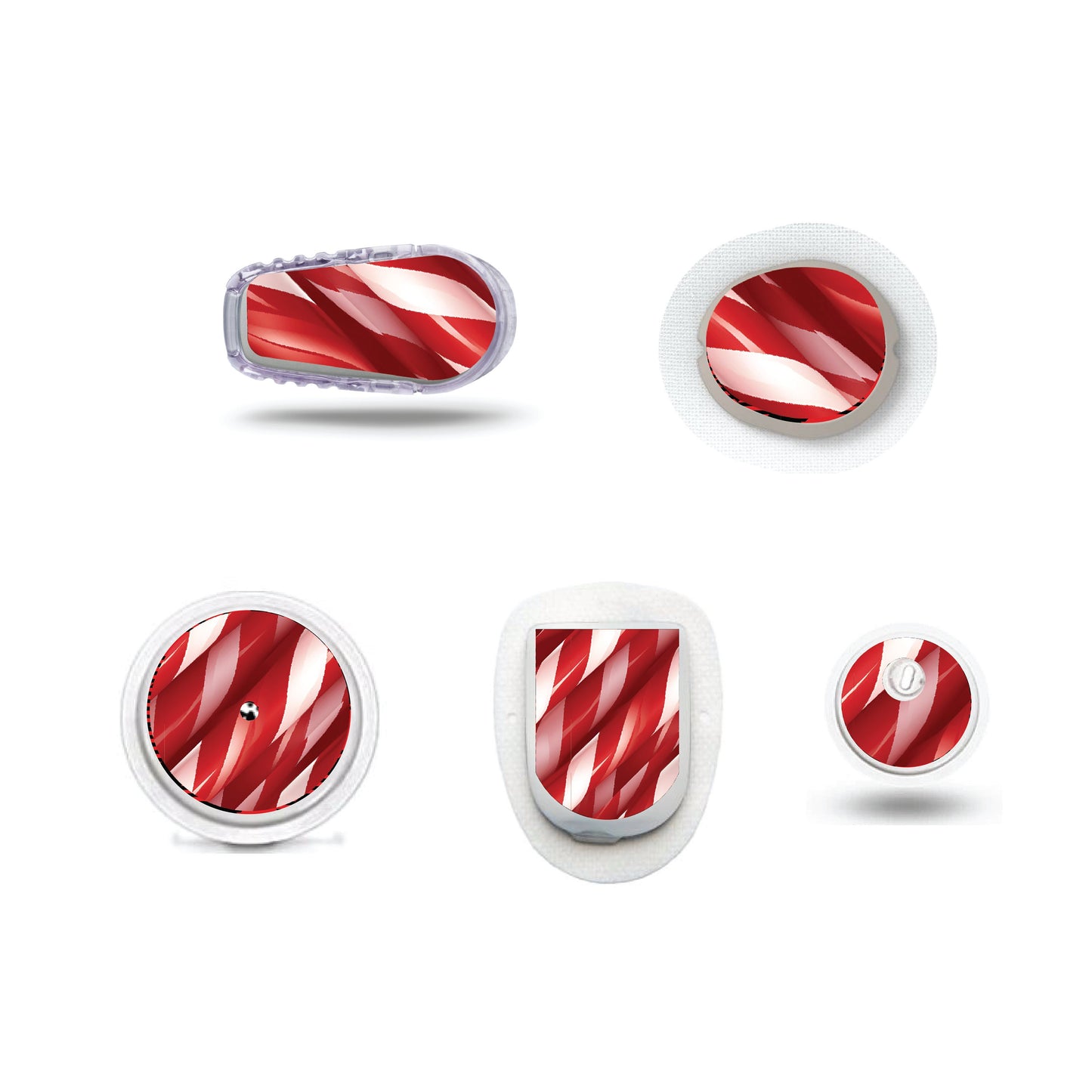 Candy Canes Sticker for Freestyle LIbre, Dexcom, Omnipod Continuous Glucose Monitor patches and stickers