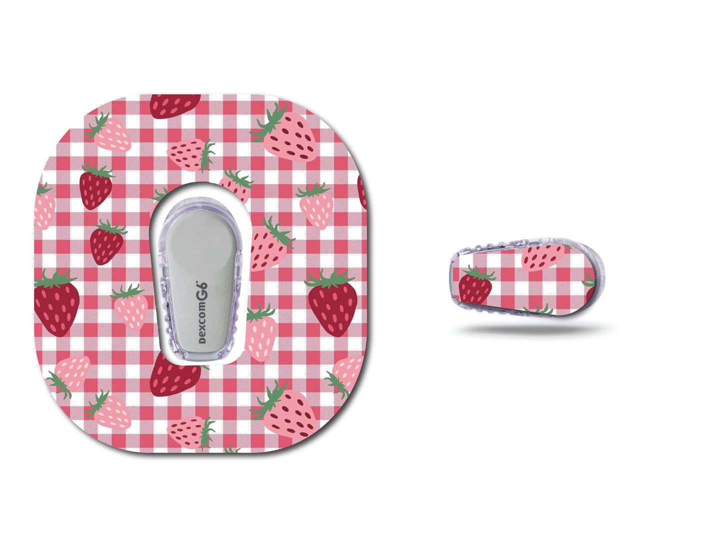 Strawberry Coquette Patch and Sticker Bundle Dexcom G6- Set of 6 Patch Sticker Overlay for CGM monitor