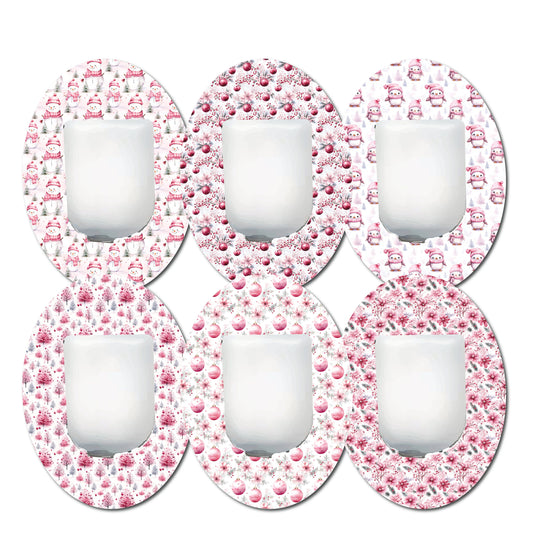 Pink Christmas Collection Bundle Omnipod- Set of 6 Patches