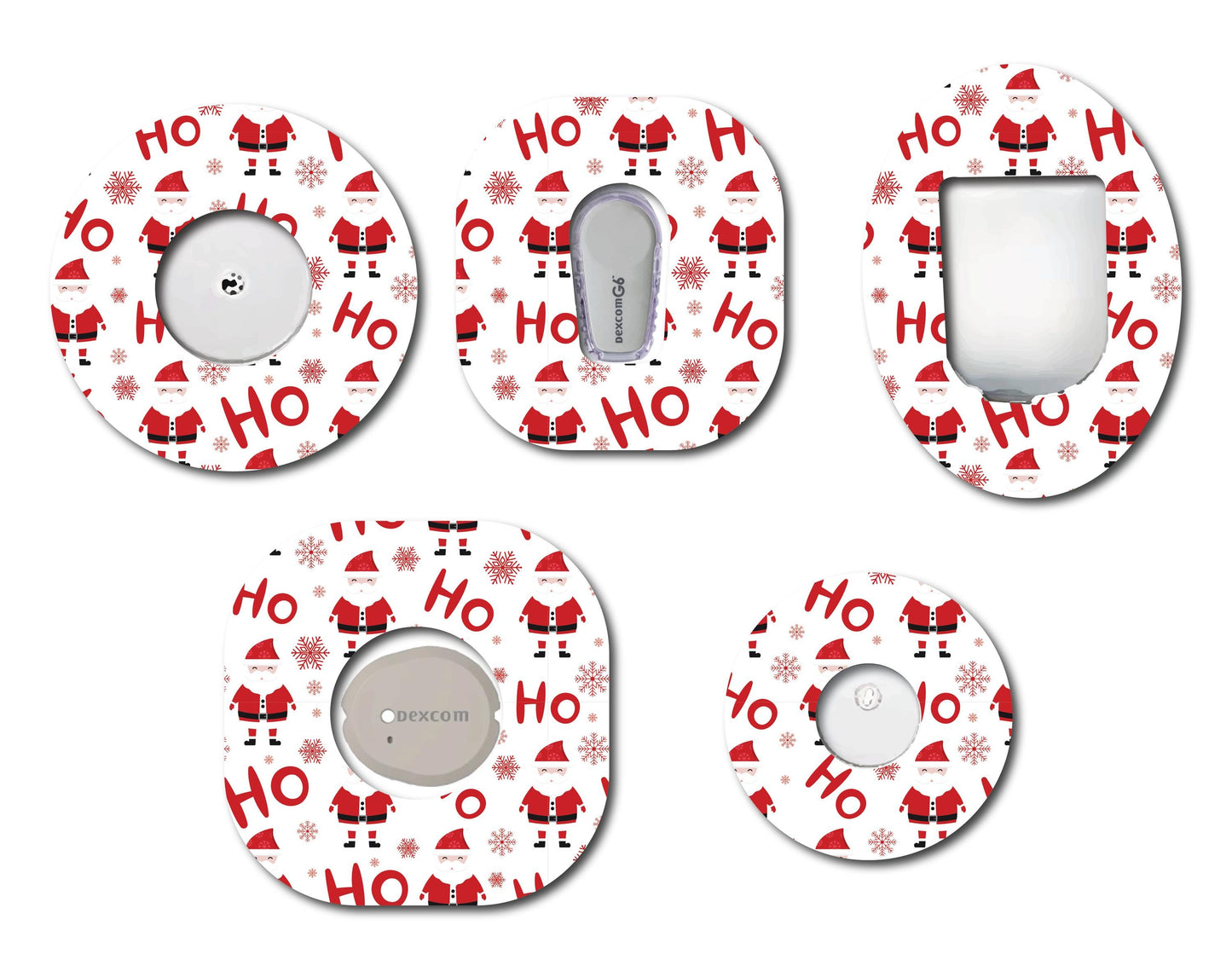 Omnipod Christmas Theme Patches