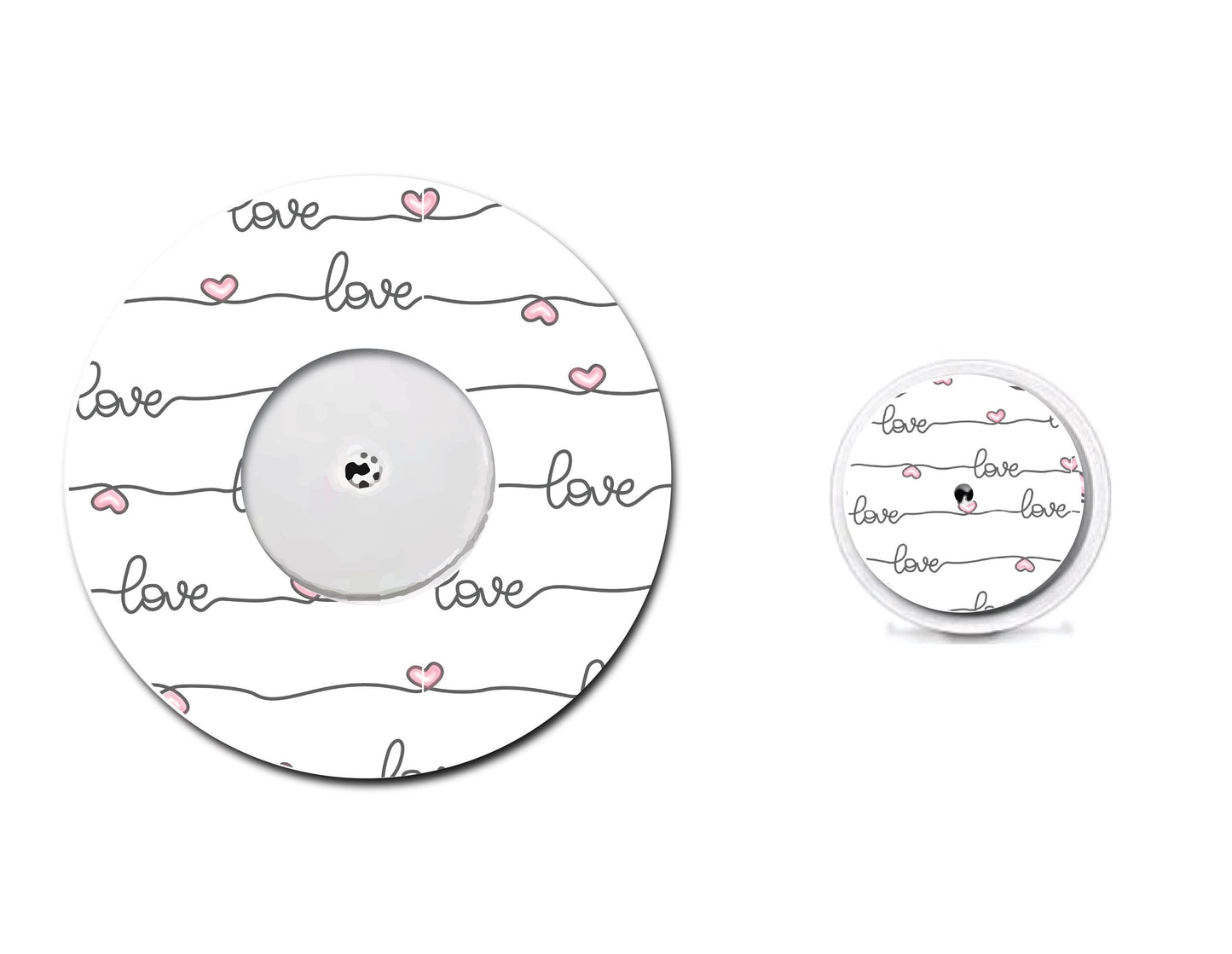 Handwritten Love Continuous Glucose Monitor (CGM) Decorative Set