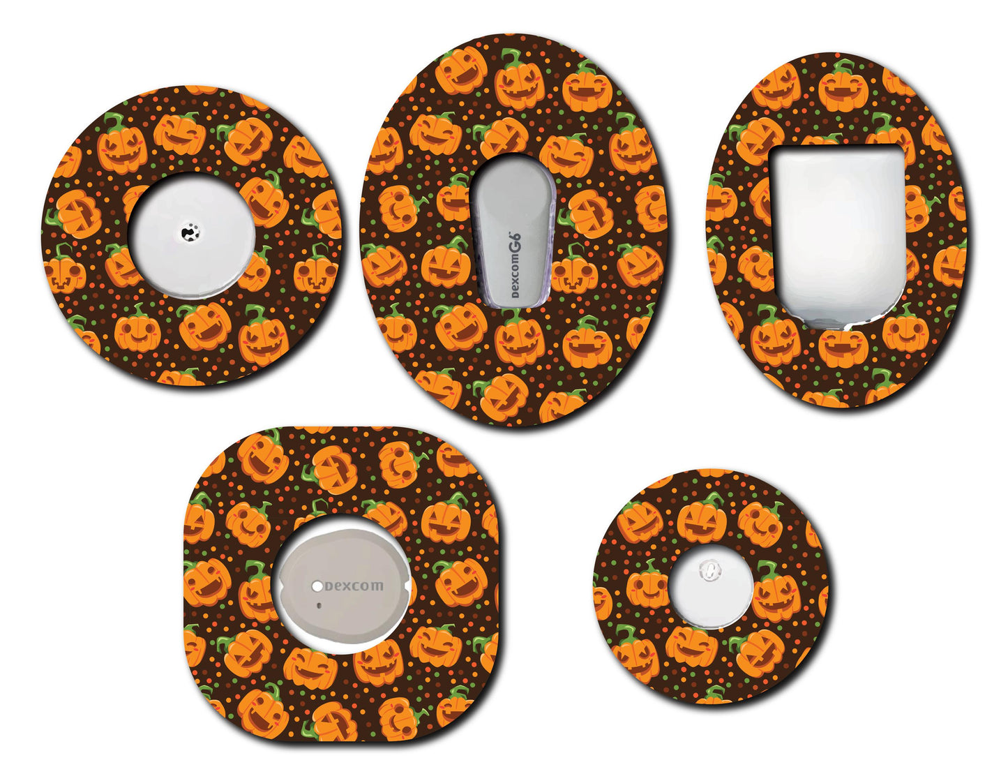 Silly Pumpkins CGM patch for Freestyle LIbre, Dexcom, Omnipod Continuous Glucose Monitor patches and stickers