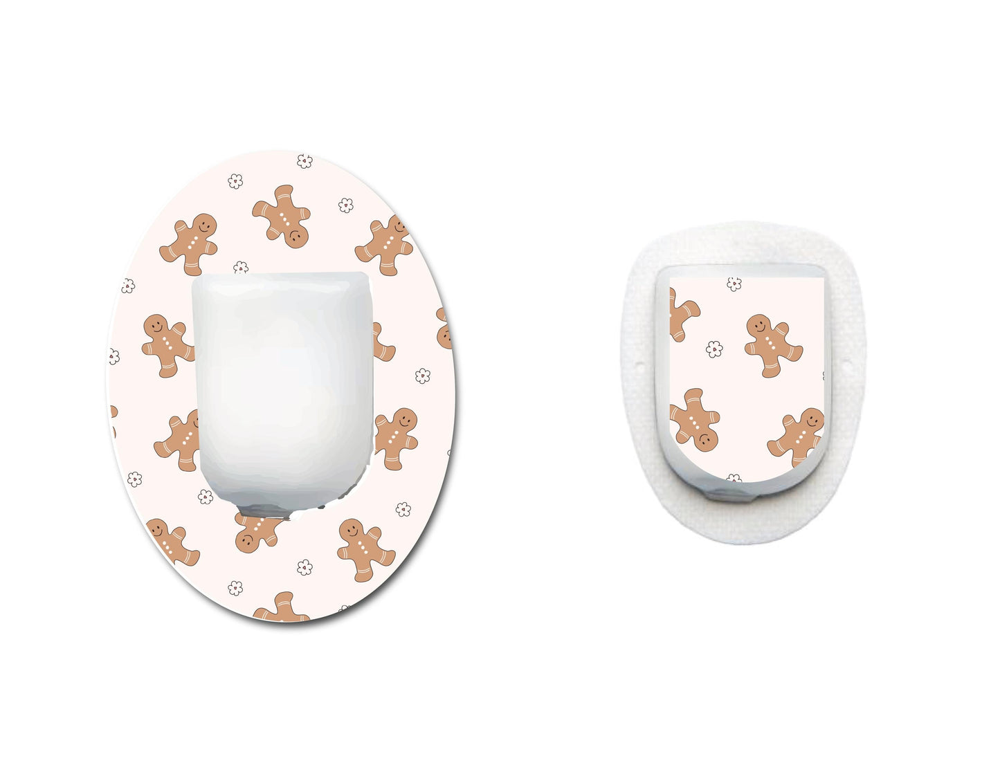 Retro Gingerbread Continuous Glucose Monitor (CGM) Decorative Set