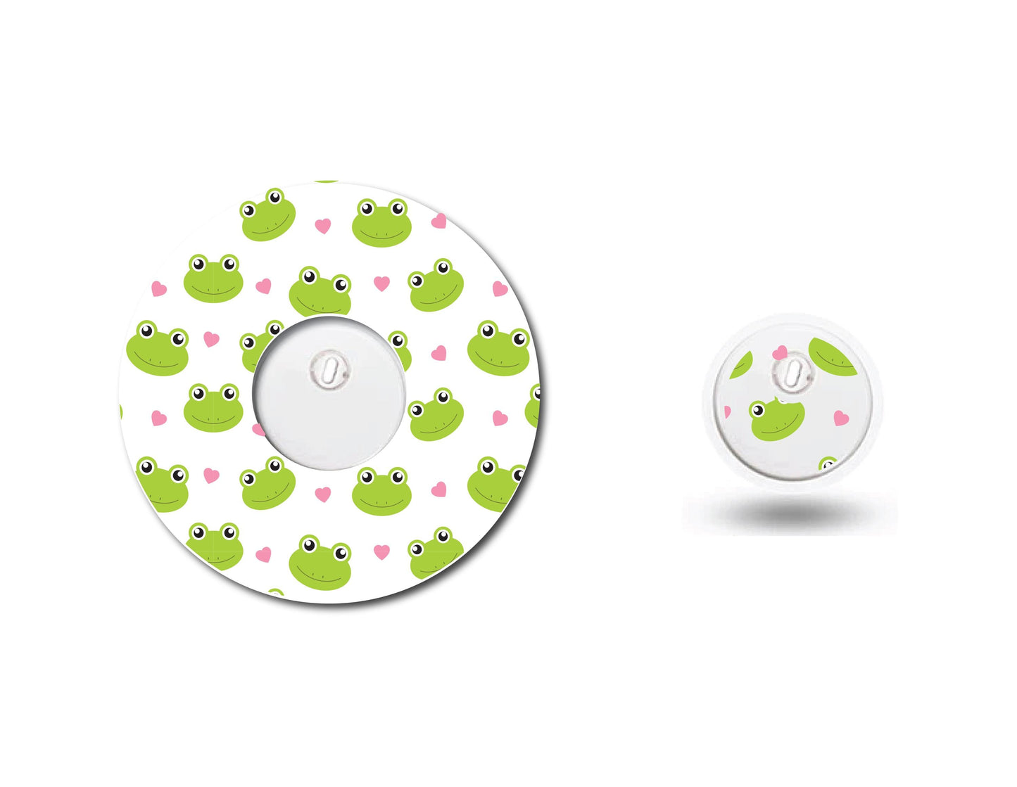 FrogsContinuous Glucose Monitor (CGM) Decorative Over Patch and Sticker/Tattoo Set