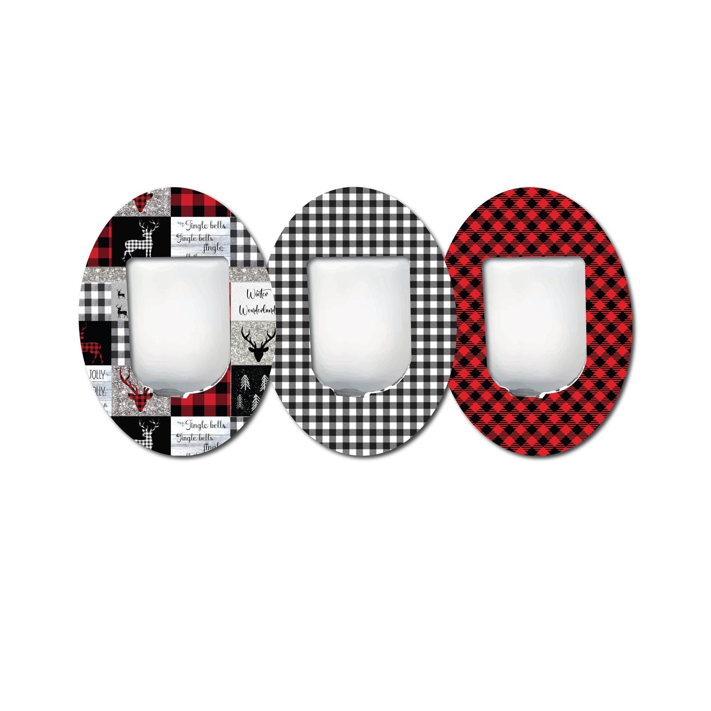 Buffalo Plaid Deer  Collection Omnipod Patch