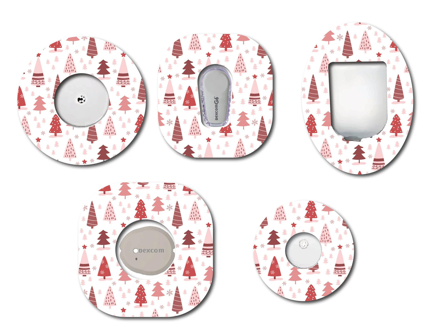 Christmas in Pink Patch Collection Dexcom G7 for Freestyle Libre, Dexcom, Omnipod Continuous Glucose Monitor Patch