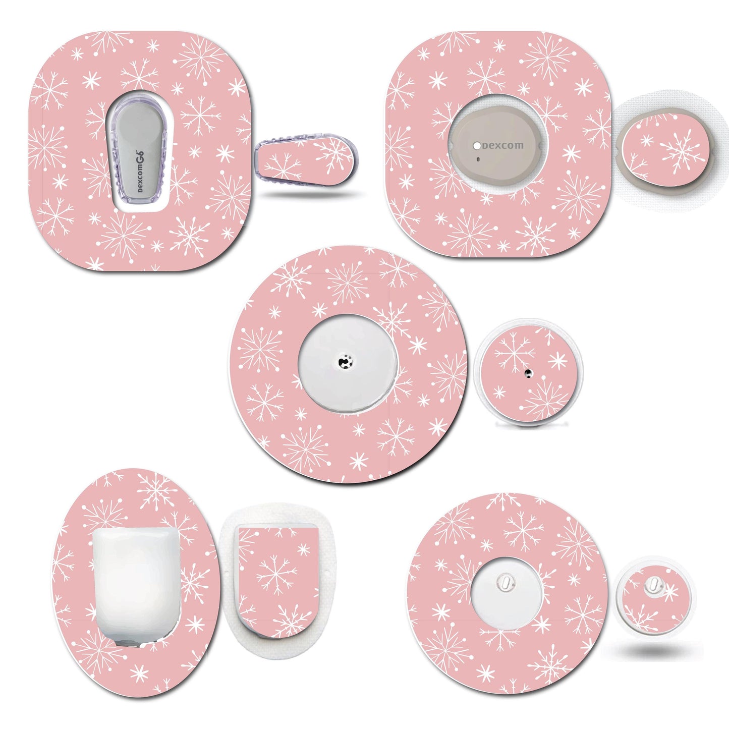 Pink Snowflakes Cgm Set