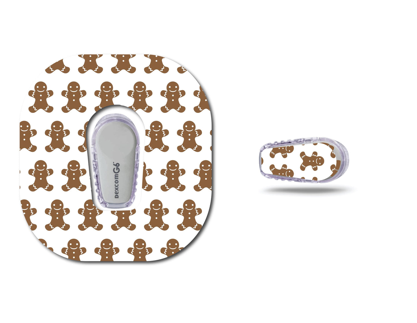 Gingerbread Rows Continuous Glucose Monitor (CGM) Decorative Set