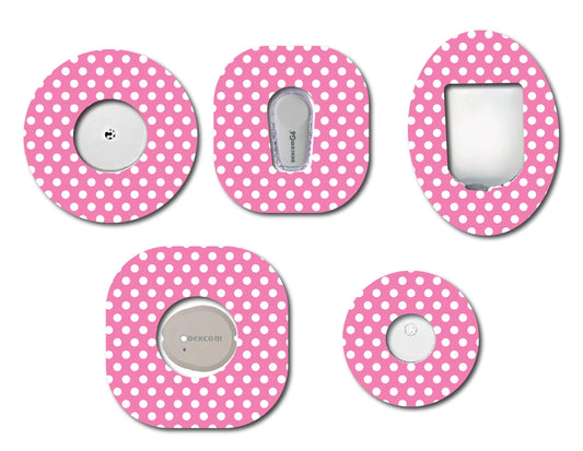 Pink Polka Dots CGM Patch