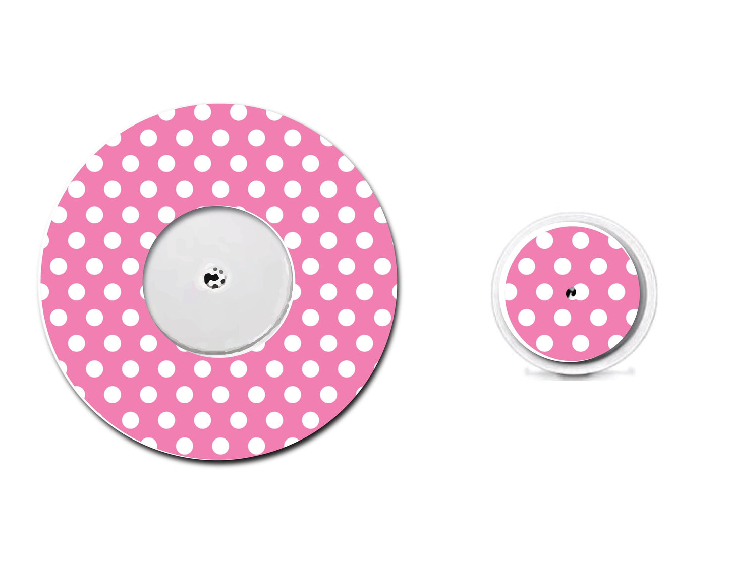 Pink Polka Dots Continuous Glucose Monitor (CGM) Decorative Set