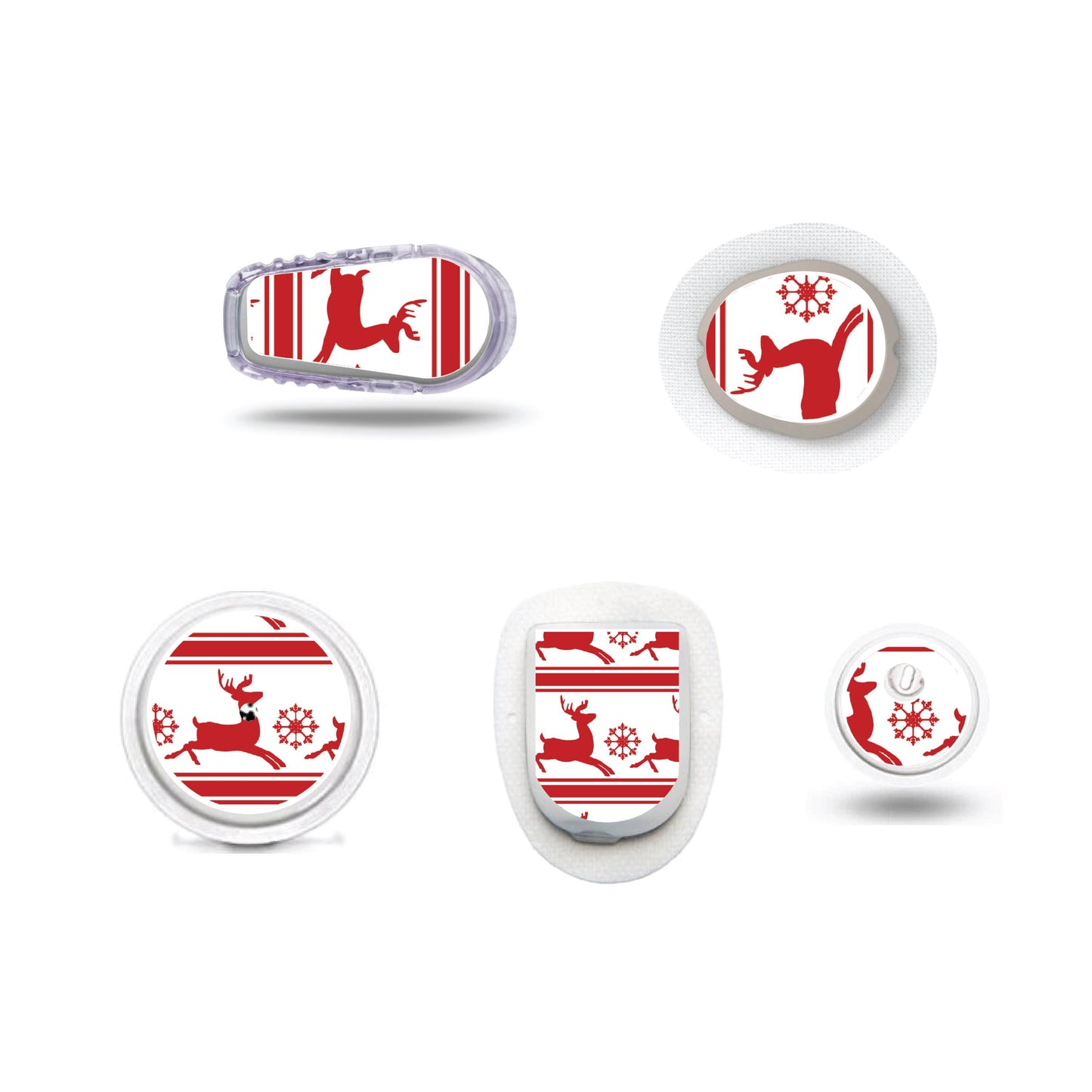 Deer Stripes CGM Sensor Sticker for Freestyle Libre, Dexcom, Omnipod Continuous Glucose Monitor