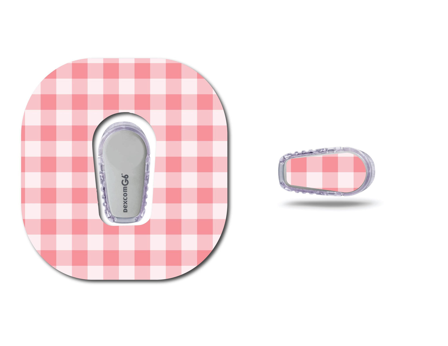 Love Pink Gingham Continuous Glucose Monitor (CGM) Set