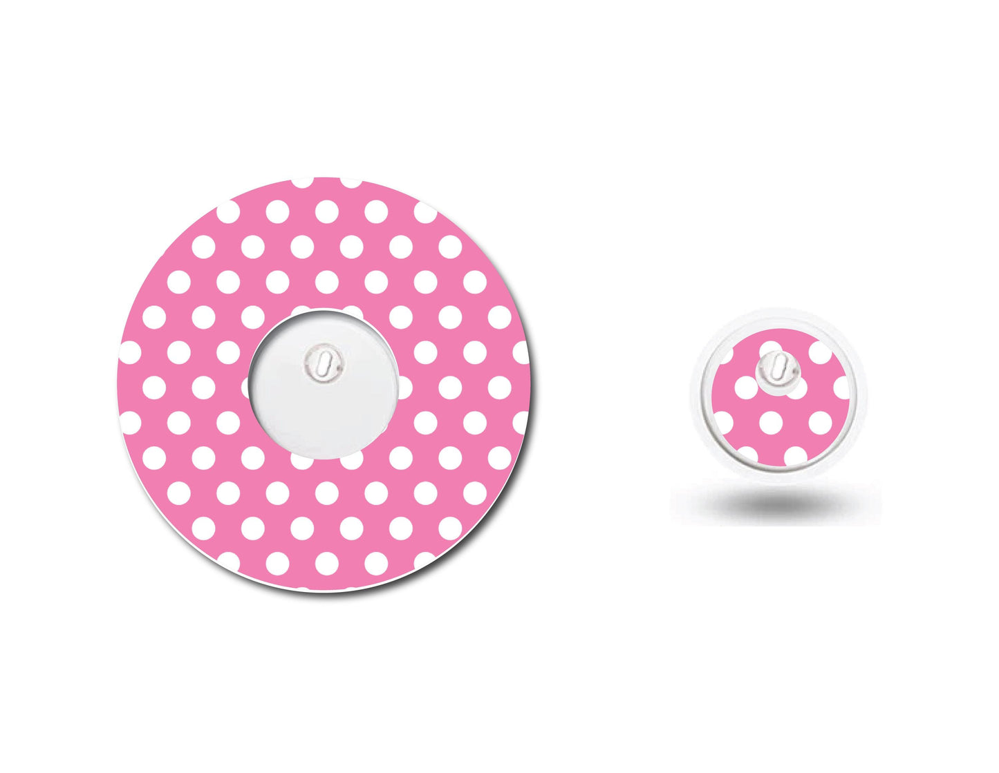 Pink Polka Dots Continuous Glucose Monitor (CGM) Decorative Set