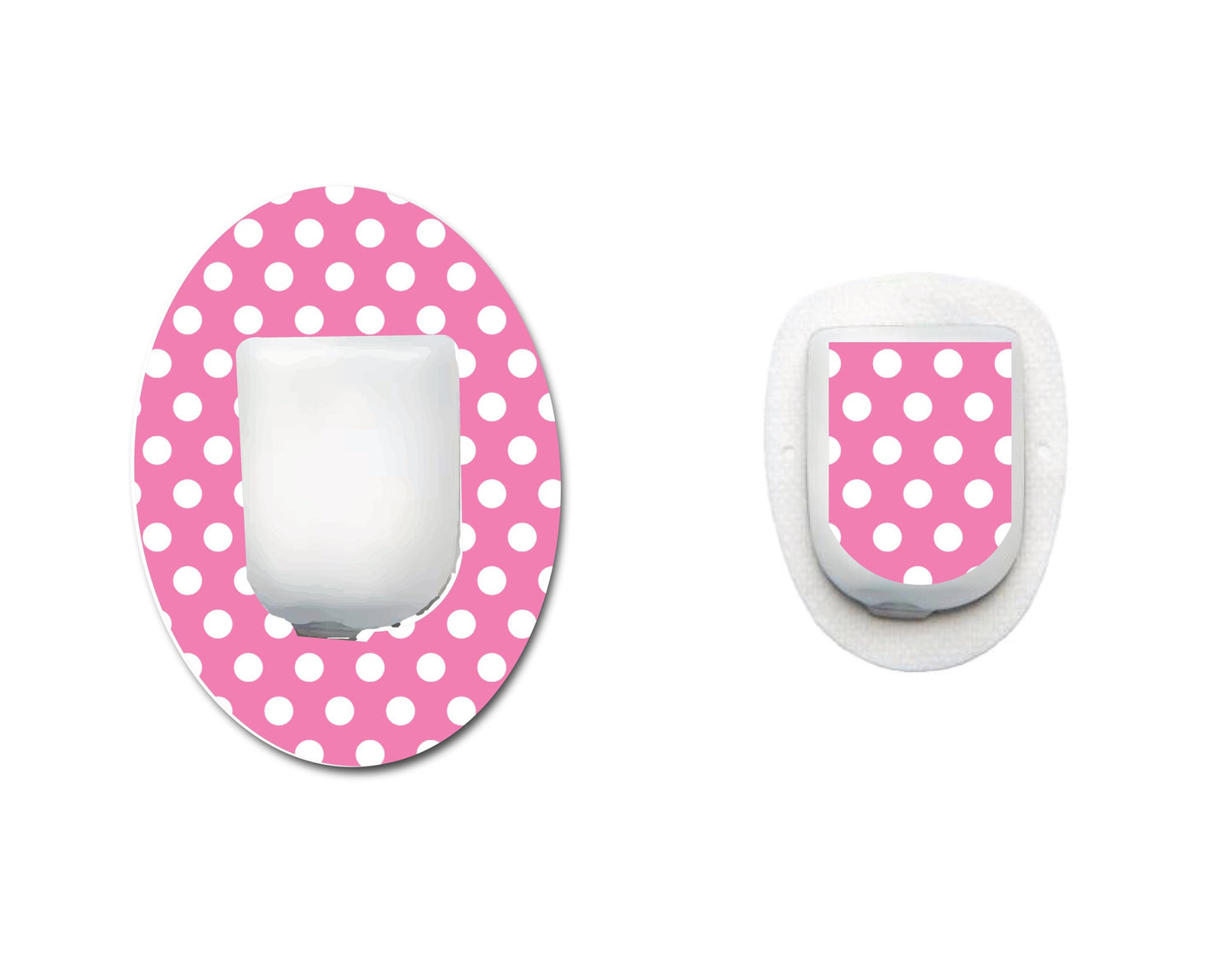 Pink Polka Dots Continuous Glucose Monitor (CGM) Decorative Set