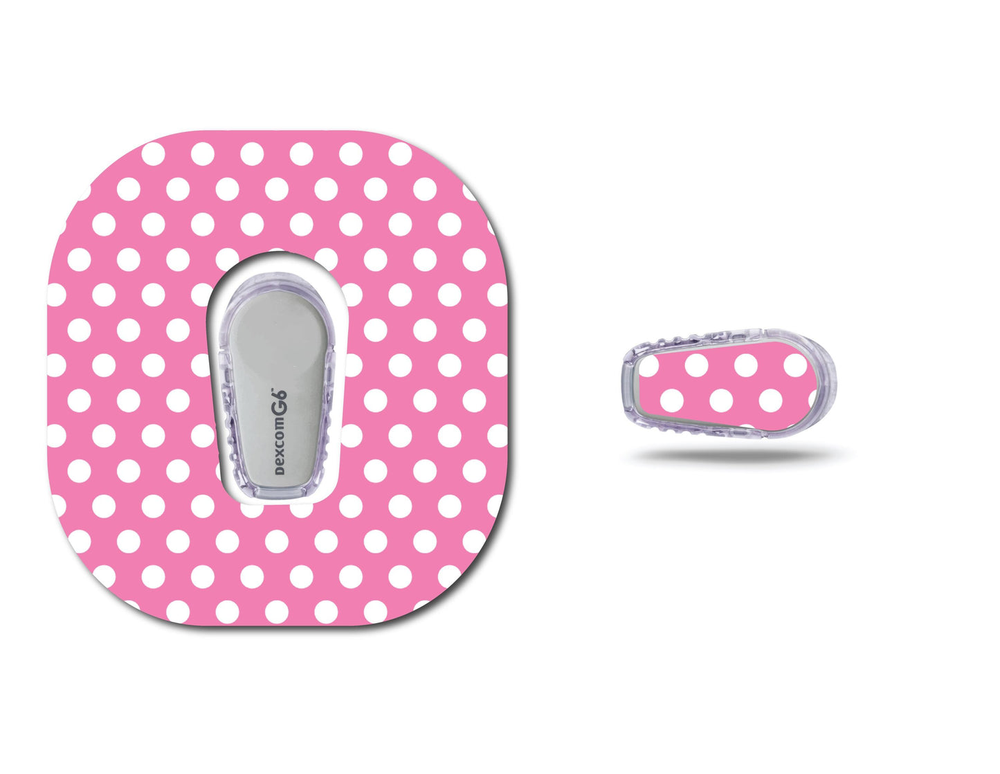 Pink Polka Dots Continuous Glucose Monitor (CGM) Decorative Set