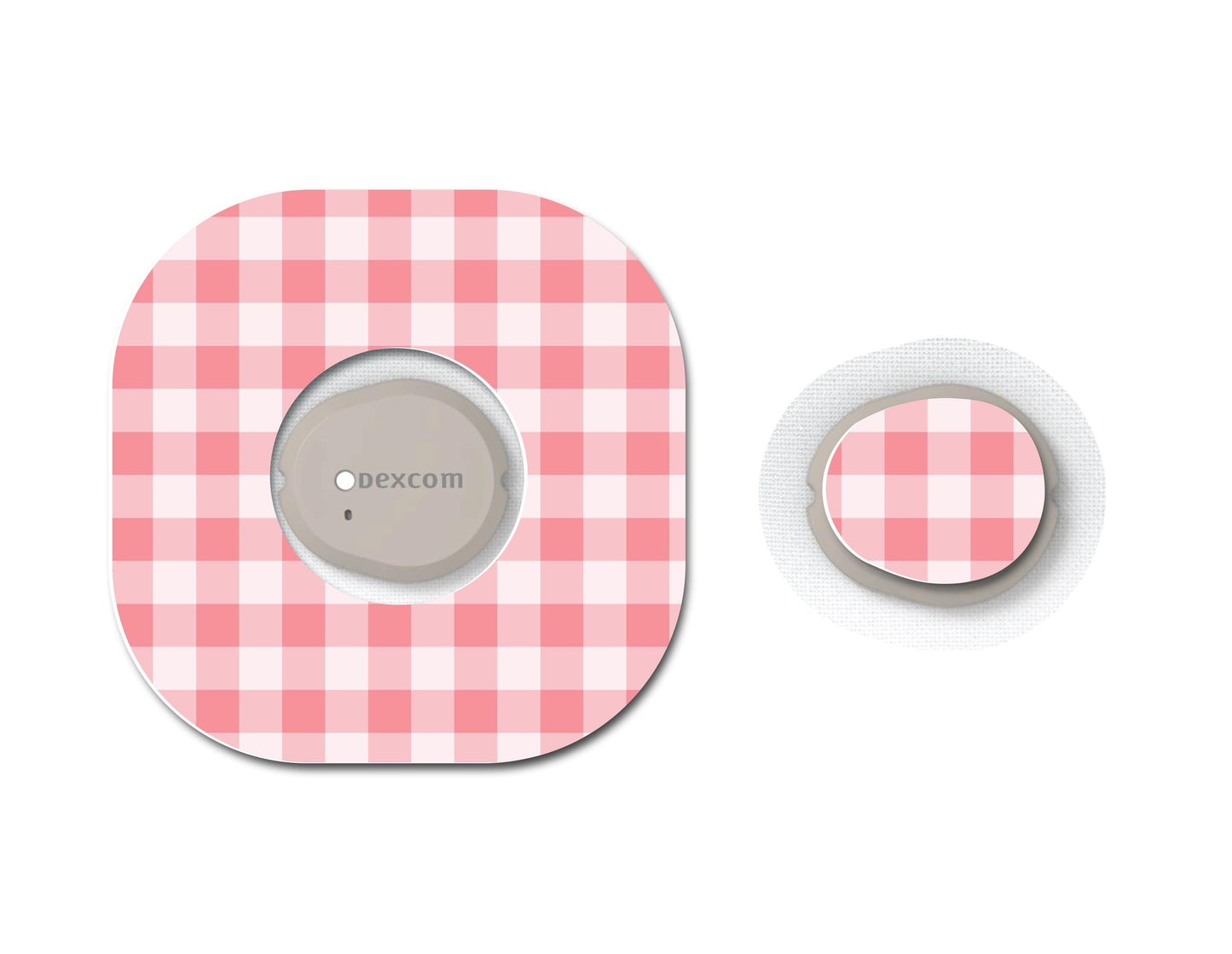 Love Pink Gingham Continuous Glucose Monitor (CGM) Set