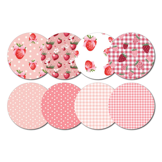 Strawberry Coquette Freestyle Libre 2 CGM- Set of 8 Over Patch (No Hole)  for CGM monitor