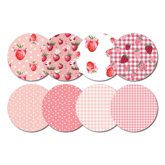 Strawberry Coquette Freestyle Libre 3 CGM- Set of 8 Over Patch (No Hole)  for CGM monitor