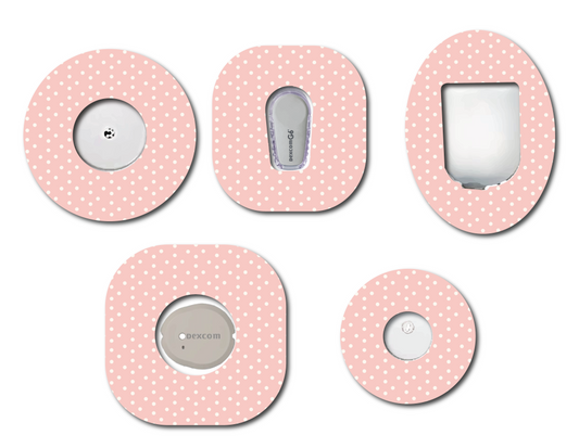 Strawberry Coquette Light Pink Dots CGM Patch