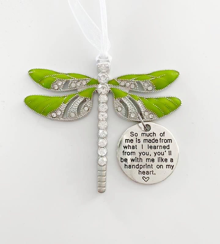 Lime Green Dragonfly Pendant Series