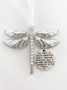 White Dragonfly Ornament